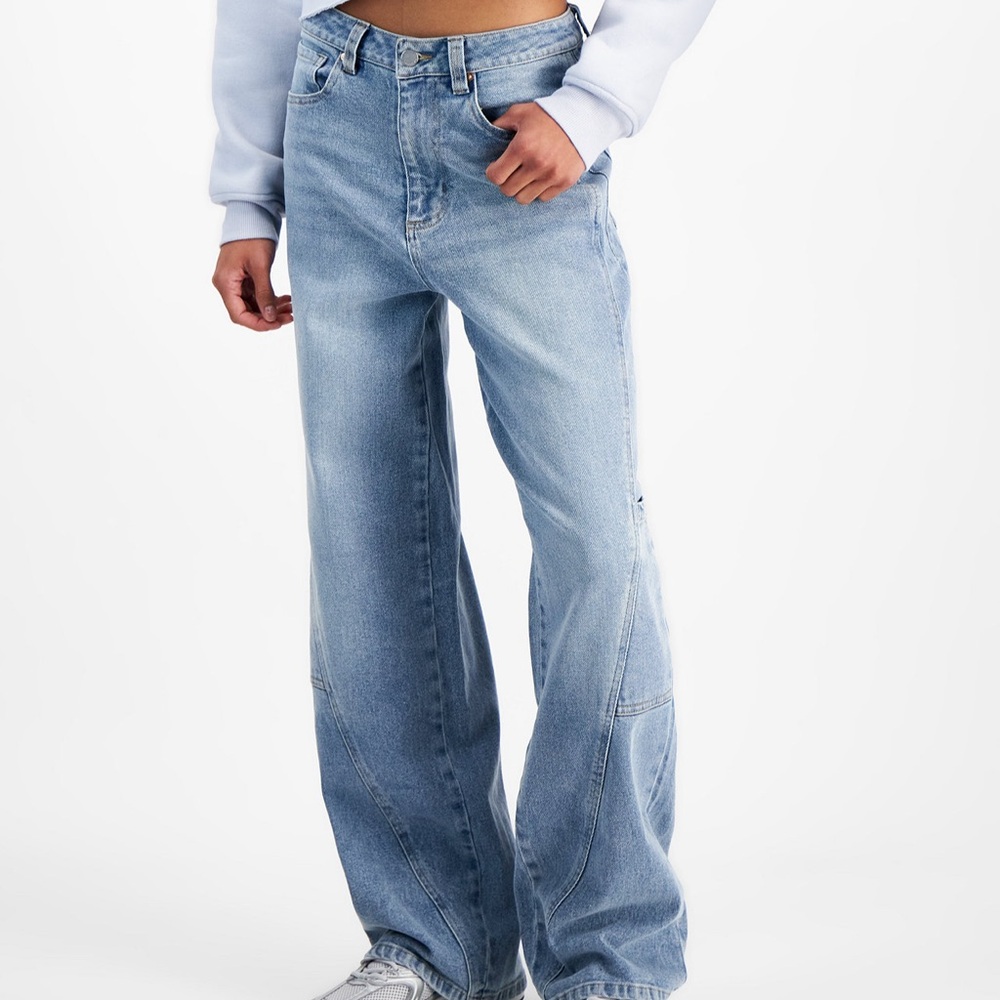 Tinseltown Women's High Rise Light Blue Jeans